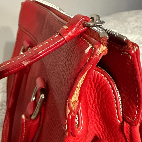 Dooney & Bourke Red Satchel Bag - Picture 9 of 9